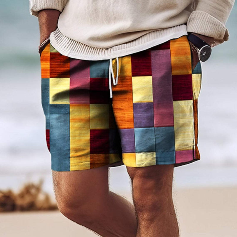 Marshall Men's Lightweight Knee-Length Patchwork Shorts