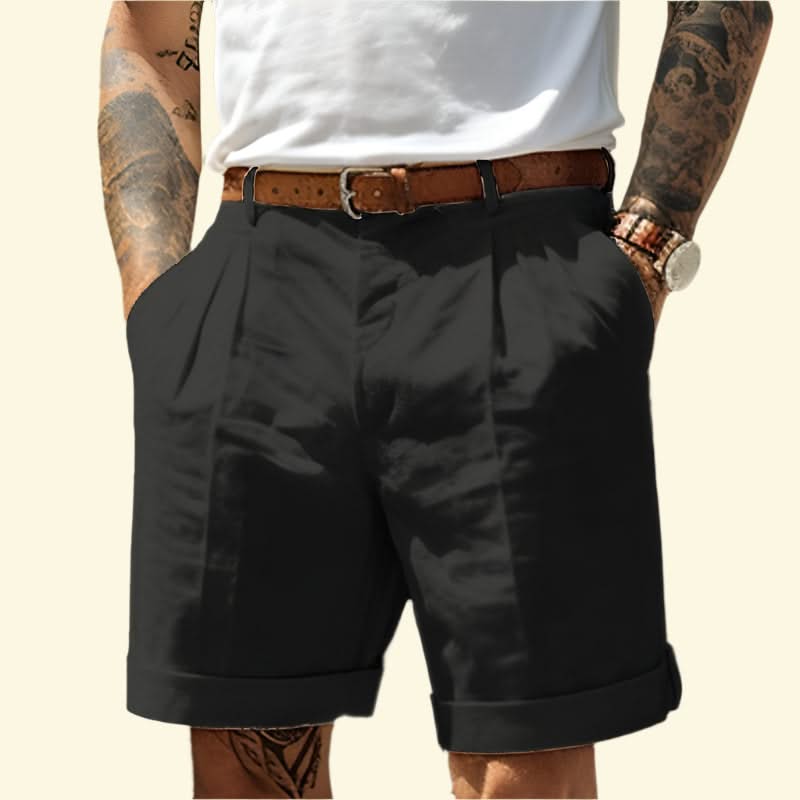Brendan – Tailored Cotton-Linen Blend Shorts